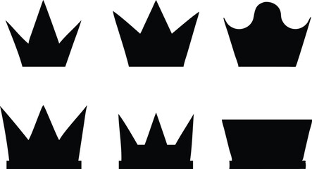 Crown icon, black crown icon, king crown icon