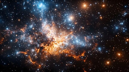 Cosmic vast expanse of universe filled with stars dazzling celestial display in the night sky dreamlike cosmic beauty