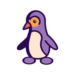 Cute penguin cartoon illustration