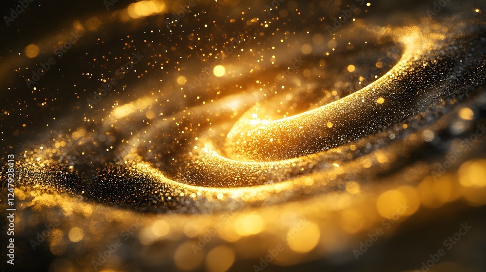 Aufkleber cosmic designs create an otherworldly scene bathed in golden hues and intricate patterns that mesmer