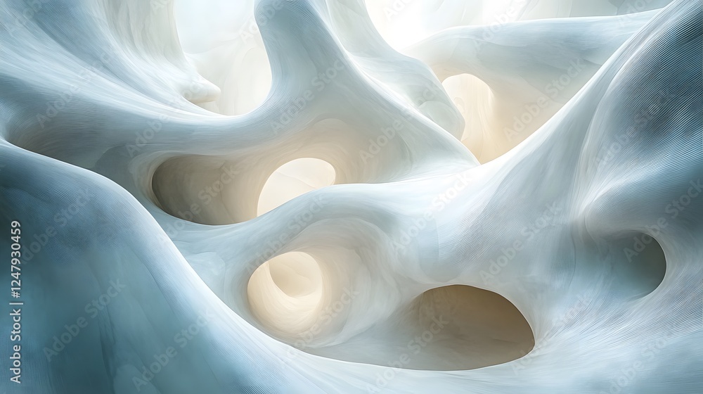 Aufkleber boundless forms expansive flowing shapes captured in a stunning abstract pattern of white and blue c
