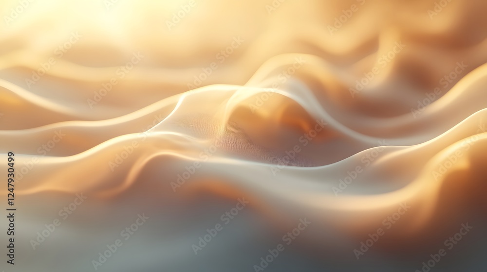 Poster boundary layer close-up of air flowing over a flat surface with smooth textures and a soft 3d render