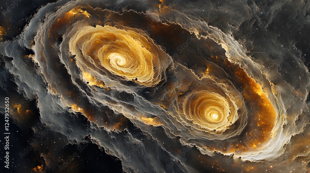 Aufkleber artistic astral forms captured against a galactic backdrop showcasing a large spiral-shaped object i