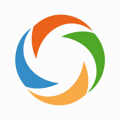 Abstract Circular Swirl Logo Vector Design.