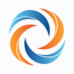 Abstract Circular Swirl Logo Vector Design.