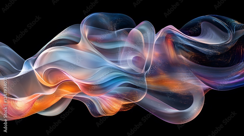 Poster abstract cosmology design features swirling colors creating a vibrant dynamic artwork with a stunnin