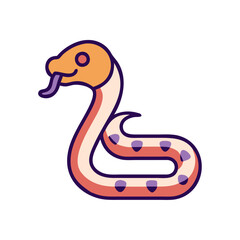 Slithering snake cartoon illustration