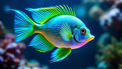 Vibrant Tropical Fish in Aquarium