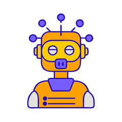 AI humanoid robot technology illustration