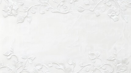 White Floral Design Frame Elegant Background