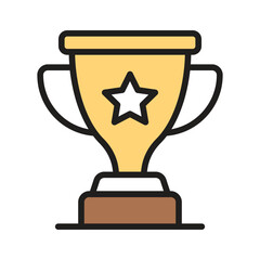 Shiny golden trophy symbolizing victory and achievement