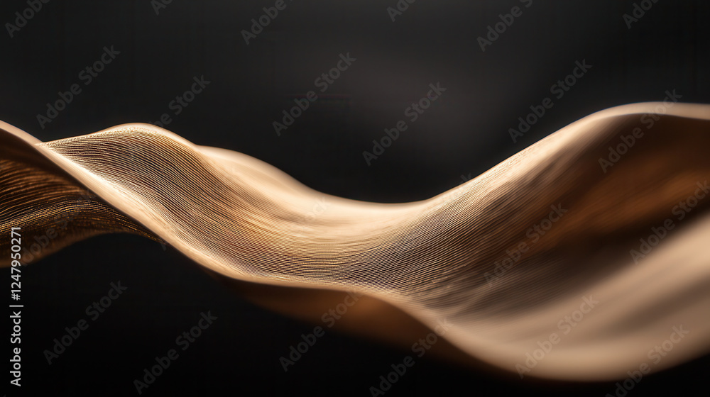 Aufkleber abstract wave pattern in warm tones, creating sense of fluidity and elegance