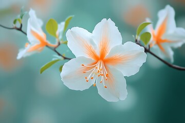 Soft focus spring blossoms in garden