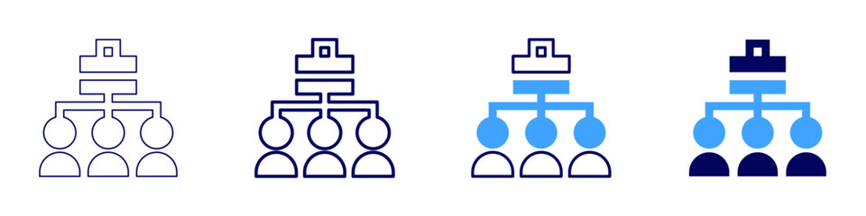 Collaboration benefits icon in 4 different styles. Thin Line, Line, Bold Line, Duotone. Duotone style. Editable stroke