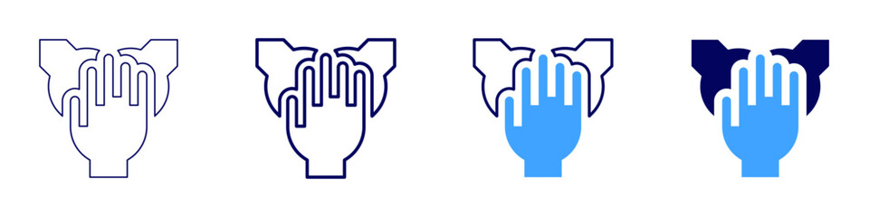 Joint initiatives icon in 4 different styles. Thin Line, Line, Bold Line, Duotone. Duotone style. Editable stroke