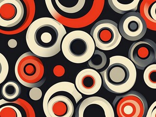 Abstract circles pattern, dark background