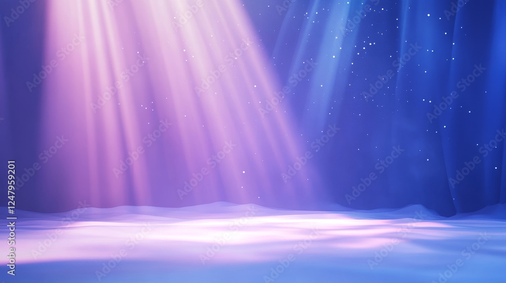 Aufkleber smooth gradient background from deep blue to purple with soft light beams spreading across limbo stu