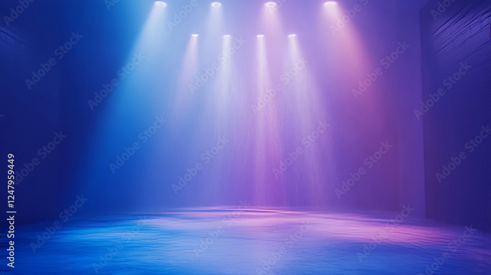 Aufkleber smooth gradient background from deep blue to purple with soft light beams spreading across limbo stu