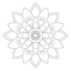 Circular Mandala Coloring Book