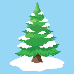 Obraz premium Christmas Tree and Holiday Elements Collection, Festive illustration Set.