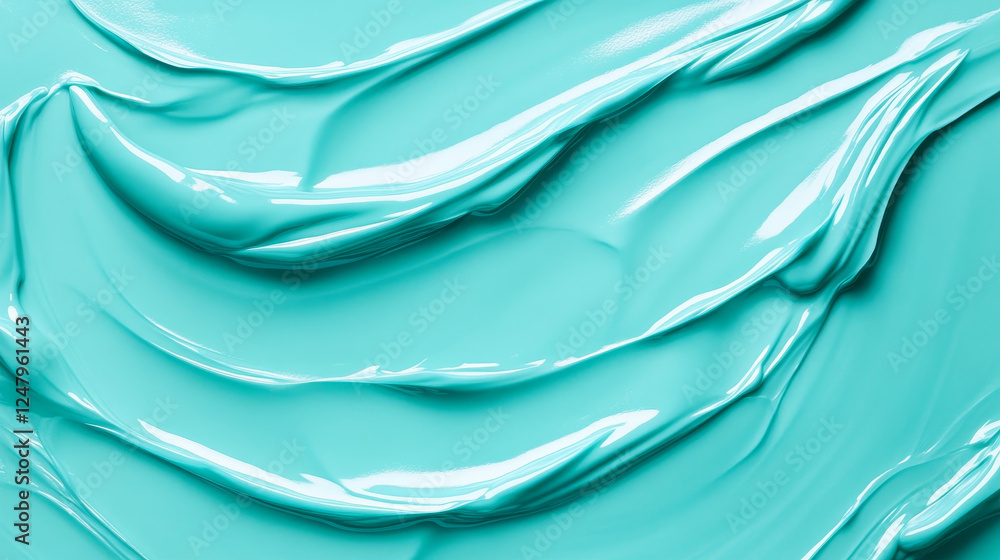 Aufkleber abstract vector background with smooth shiny turquoise waves. may be used as packing