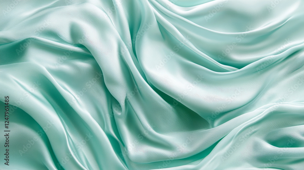 Aufkleber abstract vector background with smooth shiny turquoise waves. may be used as packing