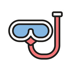 Get this amazing icon of snorkeling mask in modern style