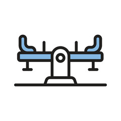Icon of seesaw in modern design style