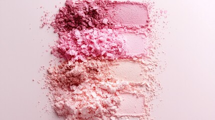 Fototapeta premium Shades of Pink Crushed Makeup Powder Swatches