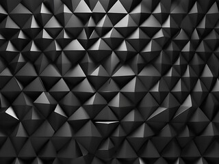 Obraz premium 3d render modern triangular black pattern background