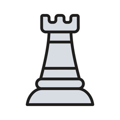 Grab this amazing icon of chess rook in trendy style