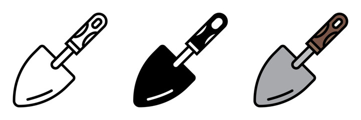 Garden Shovel is a hand tool with a broad, curved blade, used for digging, moving soil, and planting in gardens.