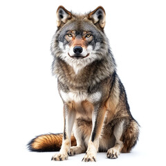Fototapeta premium Majestic Wolf: A Captivating Portrait of a Wild Canis Lupus in its Natural Habitat