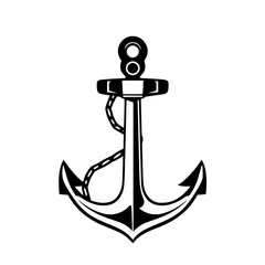 Monochrome Anchor Icon: Nautical Symbol on White, Classic Design, Nautical Theme, Simple.