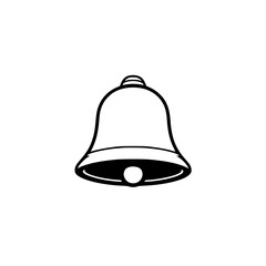 Minimalist Illustration of a Bell on White Background: Clean Design.