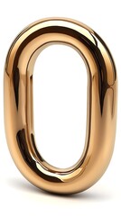 Gold Number Zero Isolated on White