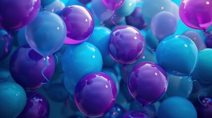 A bunch of colorful balloons floating in the air