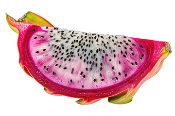 Ripe slice of Mixed fruit floating, isolated background