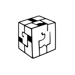 Abstract Cube: A Monochrome, Geometric Puzzle with Stylized Art