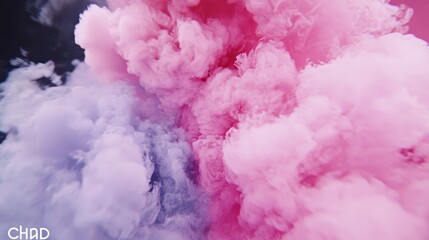 Fototapeta premium An abstract display of pink and purple plumes coalescing in a mesmerizing dance of color and texture creating a dreamy visual experience
