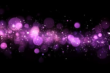 Purple bokeh lights on black background