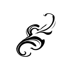 Fototapeta premium An abstract artistic swirl of curves in grayscale.