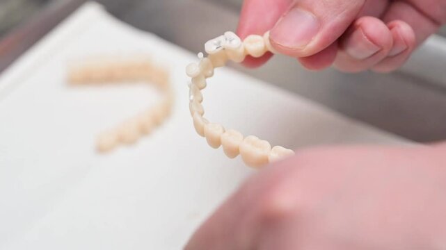 clean the denture after 3D printer process