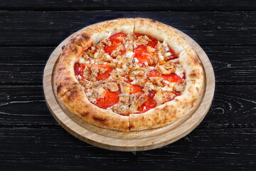 pizza on a white plate