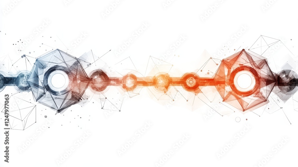 Poster abstract network connection energy flow digital data stream technology background