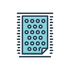 Color illustration icon for patch