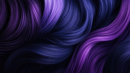 Fototapeta premium Abstract Swirling Hair: Shades of Midnight Purple and Deep Blue