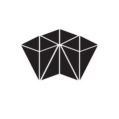 Crystal Geometric Graphic Art. Layout Template Abstract Vector Background illustration. 