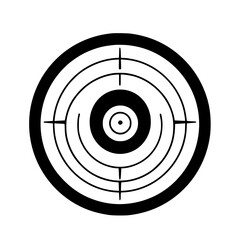 Black and White Target: A Concentric Circles and Crosshair Composition