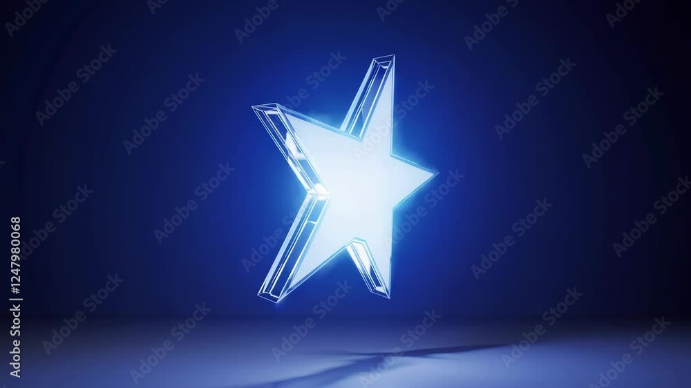 Poster the video features a glowing star in a dark space, creating a mystical atmosphere. the style is mini